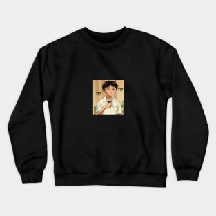 Shinji cup meme Neon Genesis Evangelion Crewneck Sweatshirt